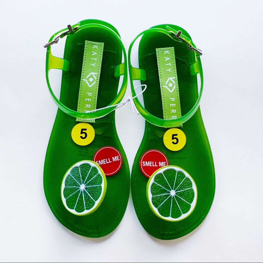 Katy Perry The Geli Lime Jelly Sandals Green - Picture 1 of 7